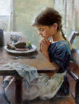 Child Painting - A Thankful Heart MW impressionism